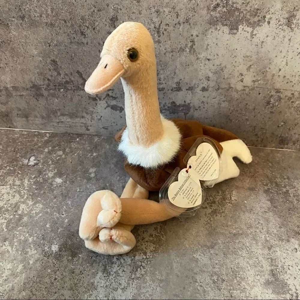 TY Beanie Baby Stretch Ostrich 90s NEW Vintage Collectible